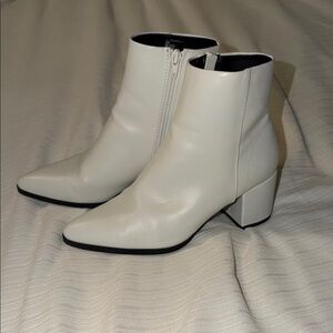 Madden Girl White Ankle Booties